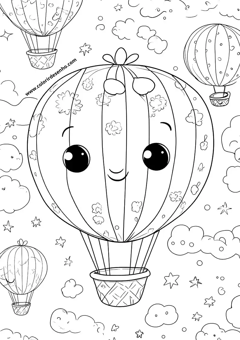 Balloon Coloring Pages For Kids And Adults 5