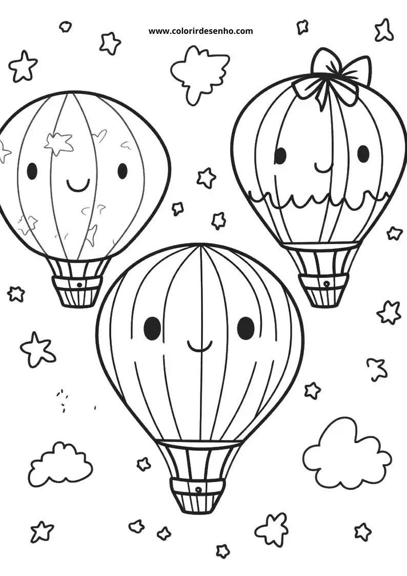 Balloon Coloring Pages For Kids And Adults 7