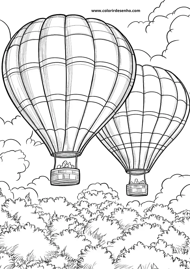 Balloon Coloring Sheet 1