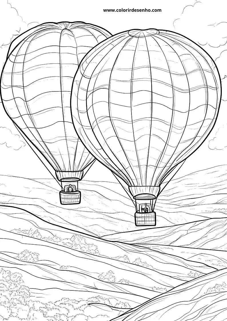 Balloon Coloring Sheet 2