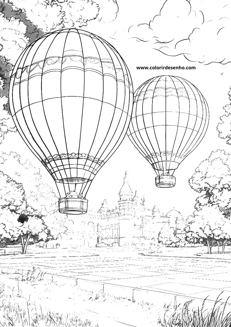 Balloon Coloring Sheet 3