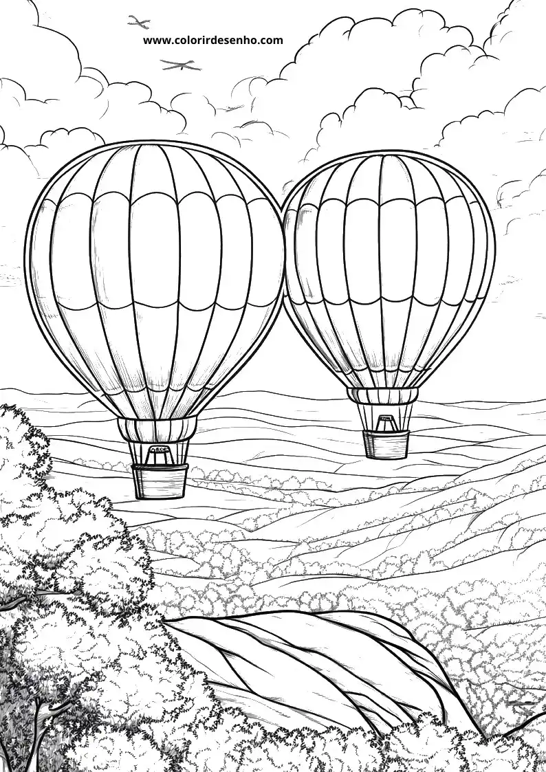 Balloon Coloring Sheet 4
