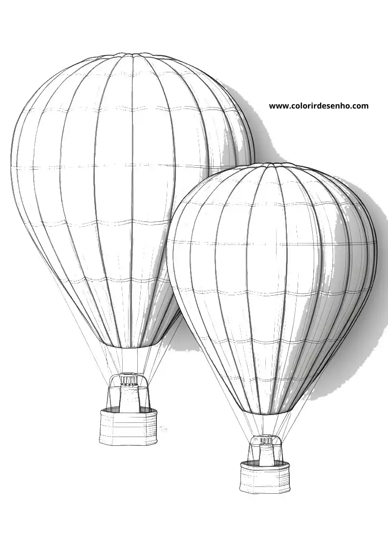 Balloon Drawing For Kids To Color 1