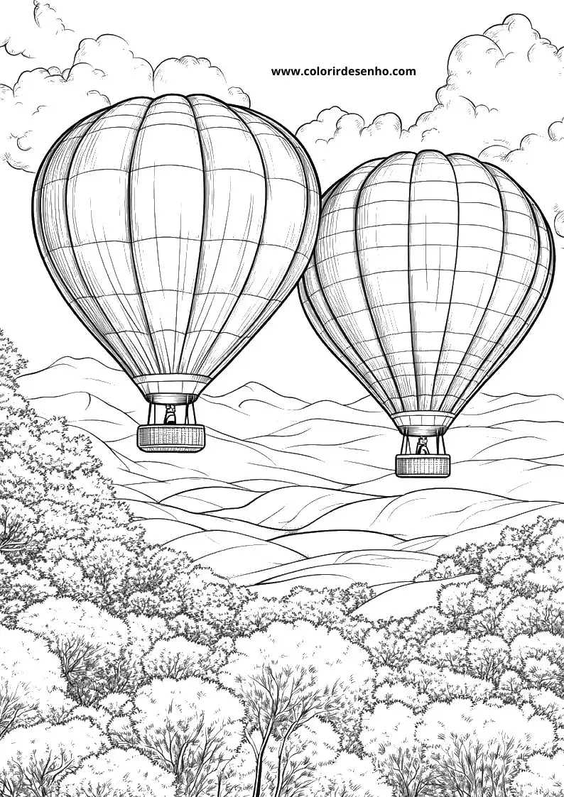 Balloon Drawing For Kids To Color 2
