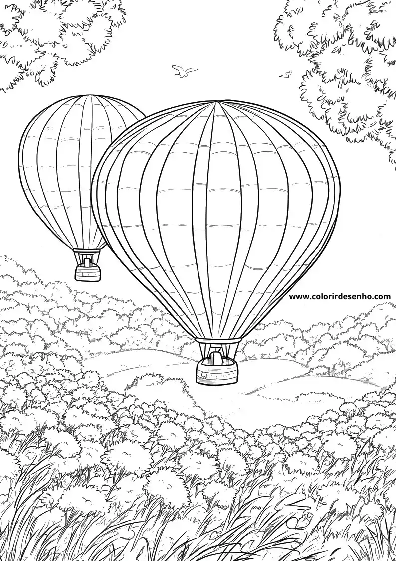 Balloon Drawing For Kids To Color 3