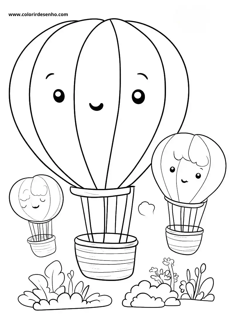 Balloon Free Printable Coloring Pages 1