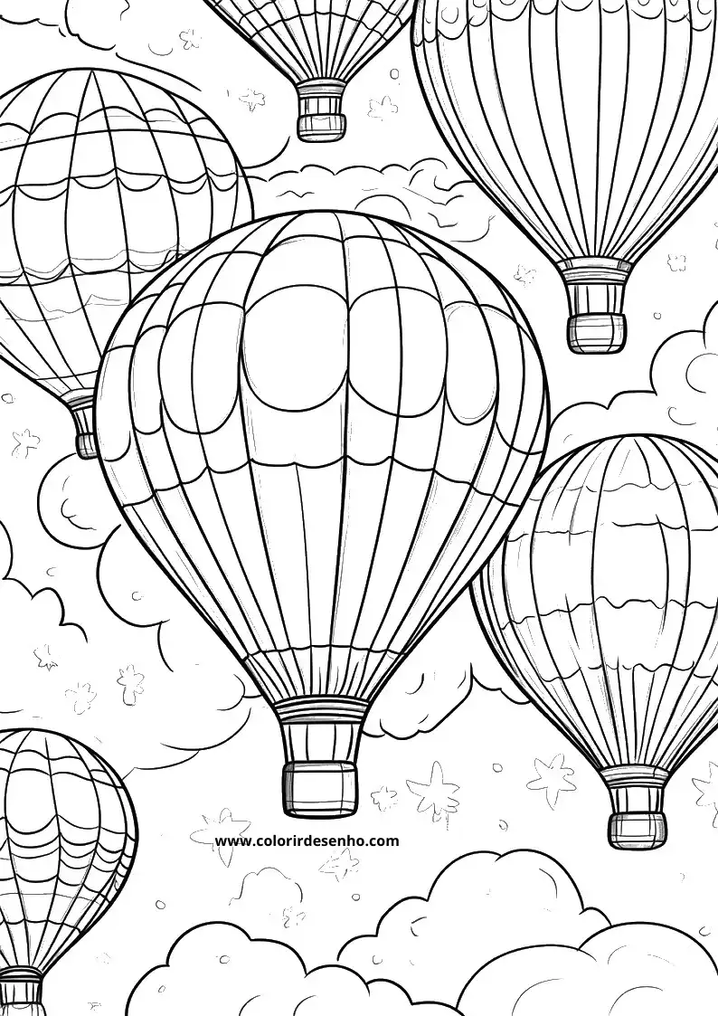Balloon Free Printable Coloring Pages 2