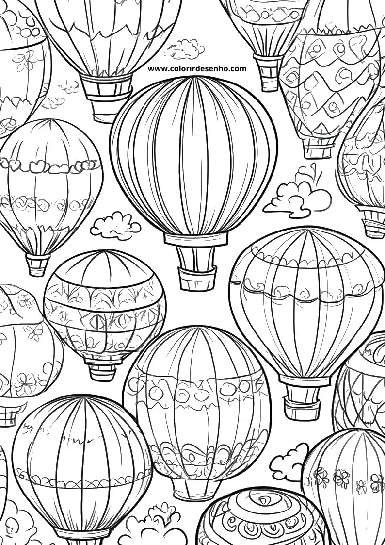 Balloon Free Printable Coloring Pages 3