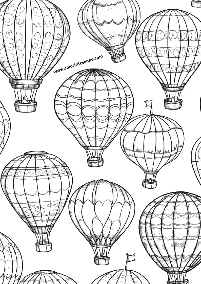 Balloon Free Printable Coloring Pages 4
