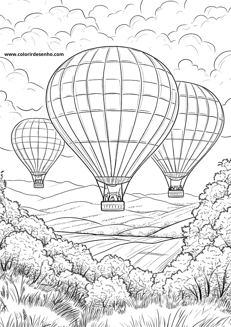 Balloon Picture Coloring Pages 1
