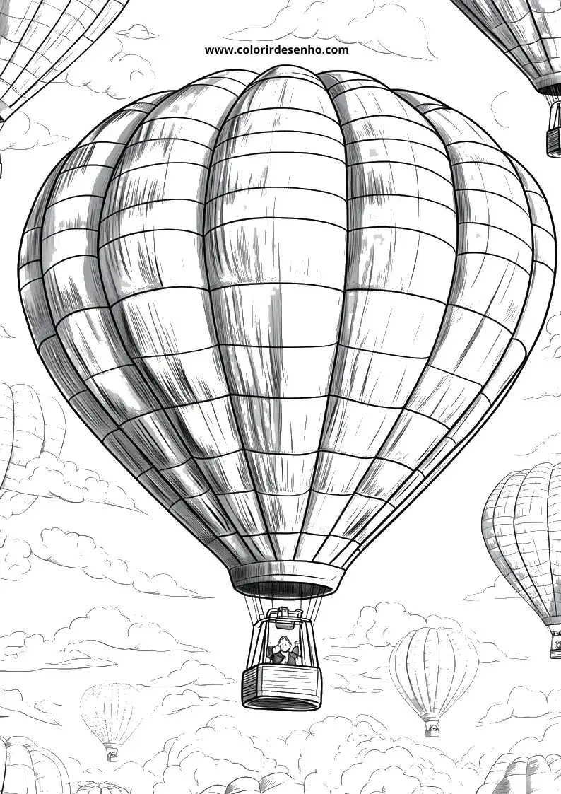 Balloon Picture Coloring Pages 2