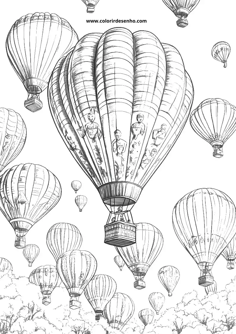Balloon Picture Coloring Pages 3