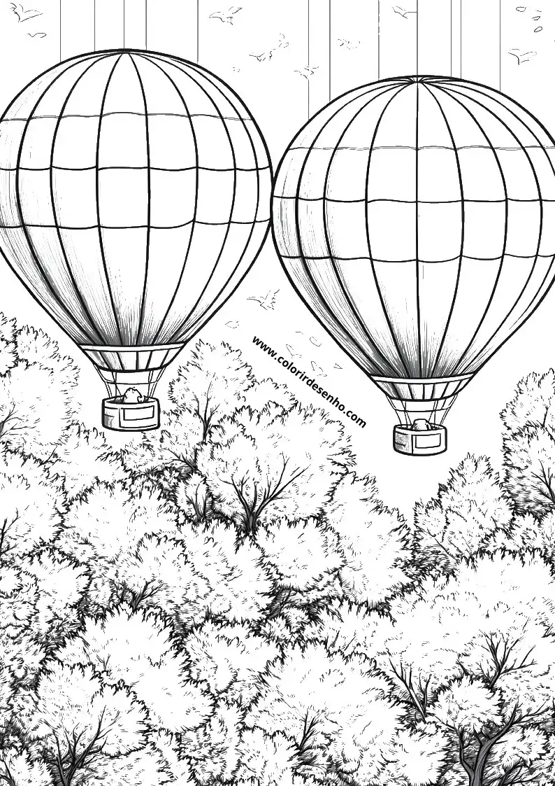 Balloon Picture Coloring Pages 4