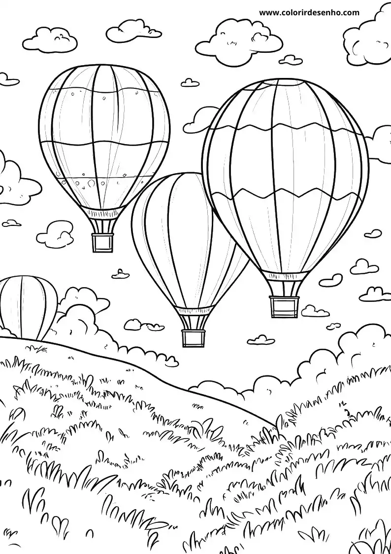 Beautiful Balloon Coloring Pages 1