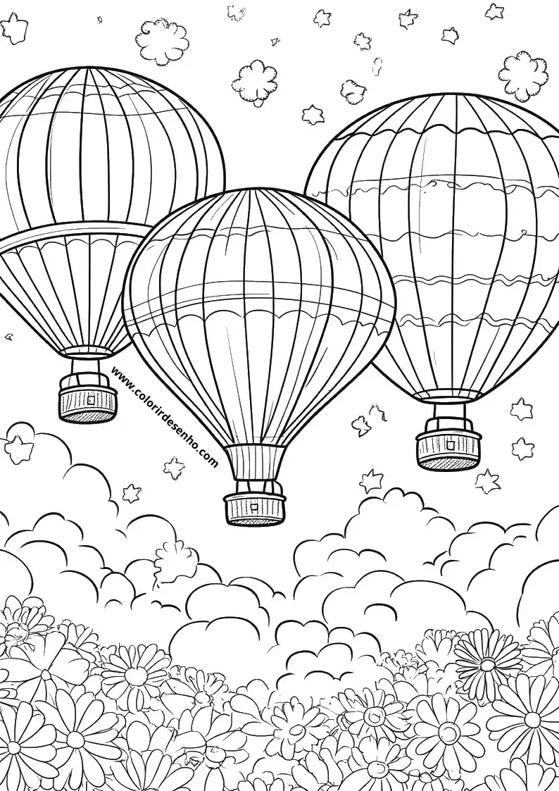 Beautiful Balloon Coloring Pages 5