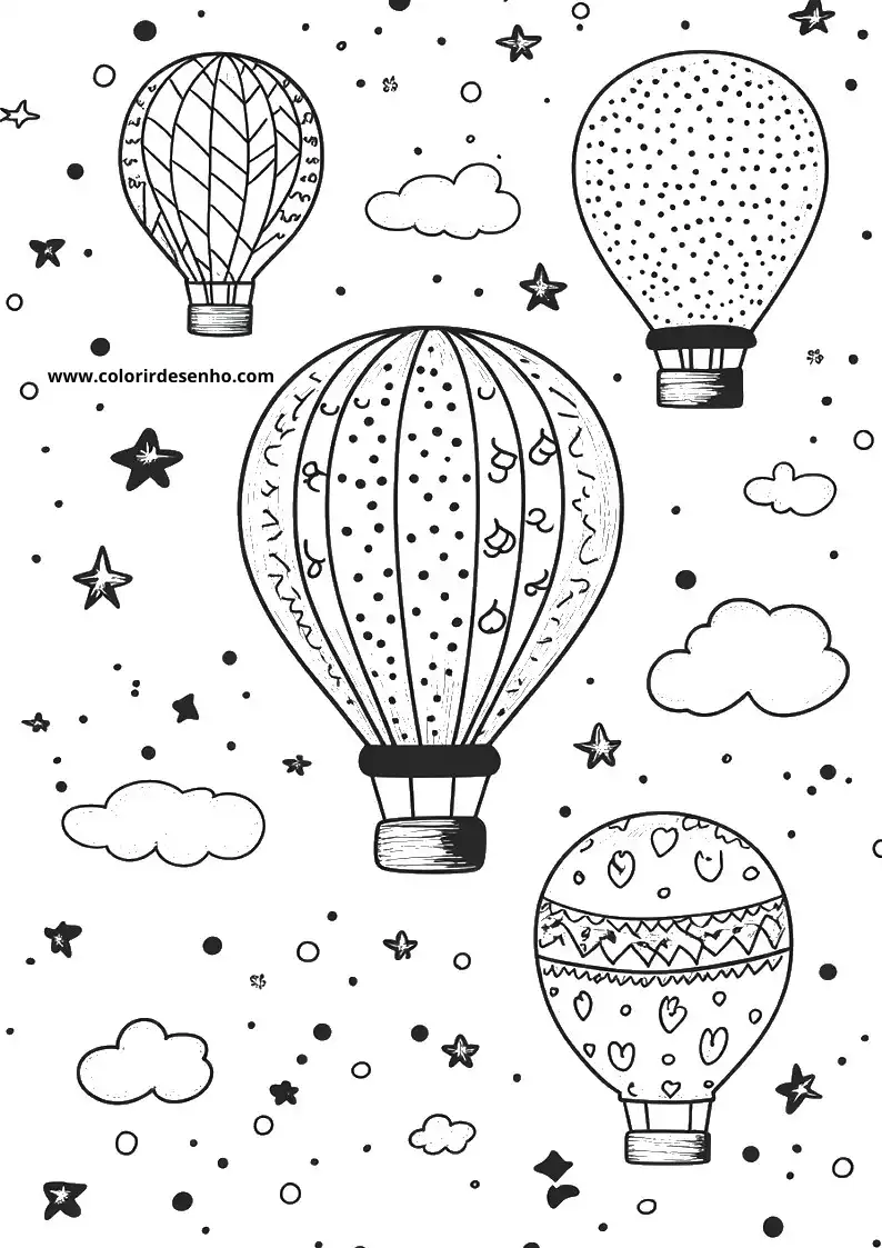Beautiful Balloon Coloring Pages 7