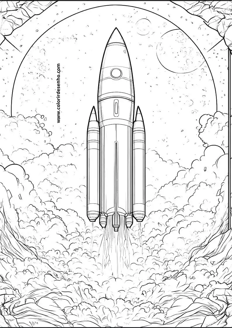 Beautiful Rocket Coloring Pages 4