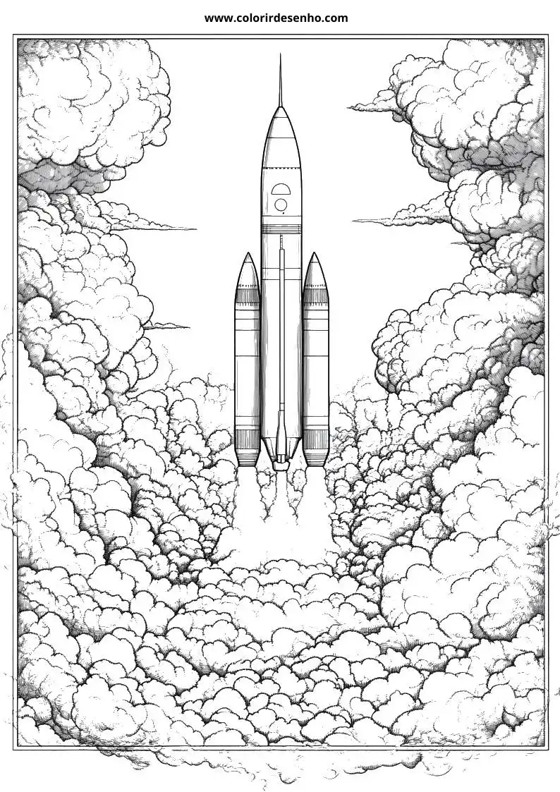 Beautiful Rocket Coloring Pages 5