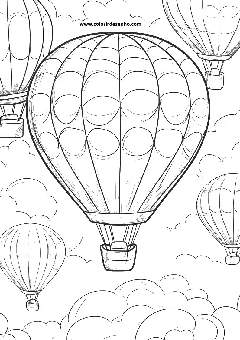 Cute Balloon Coloring Pages 1