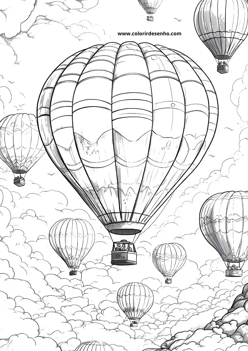 Cute Balloon Coloring Pages 3