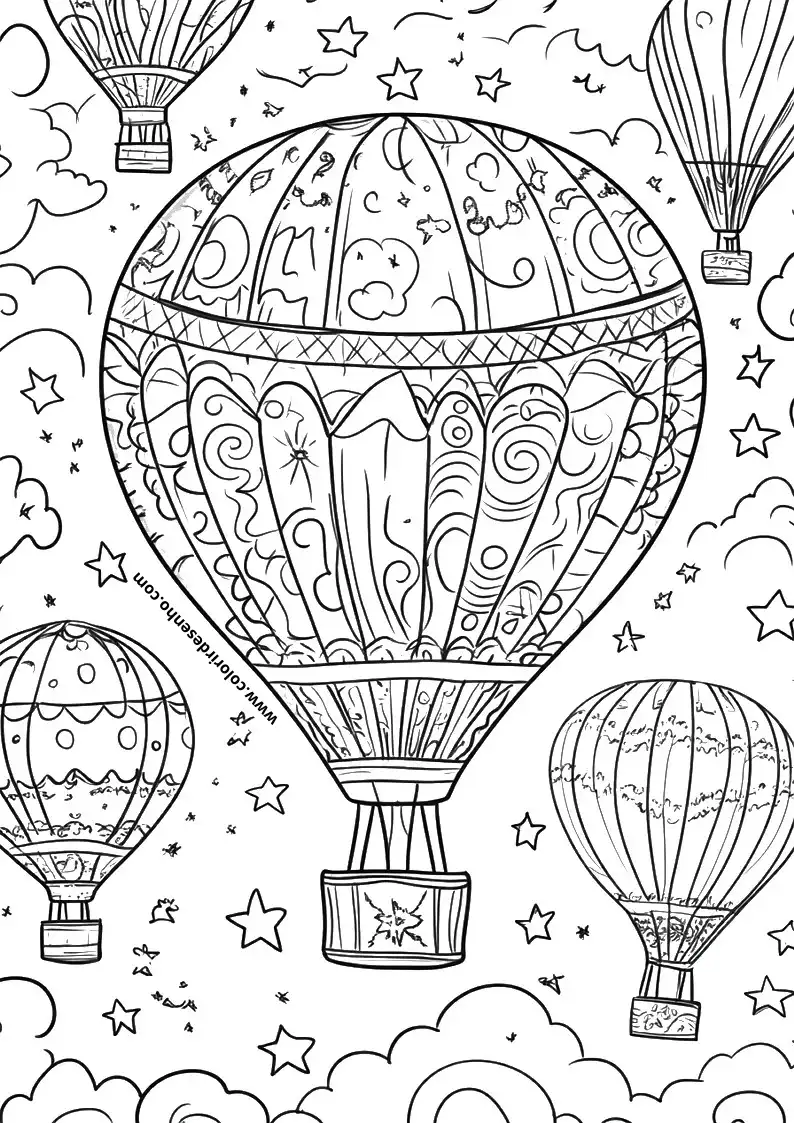 Download Balloon Coloring Pages 3