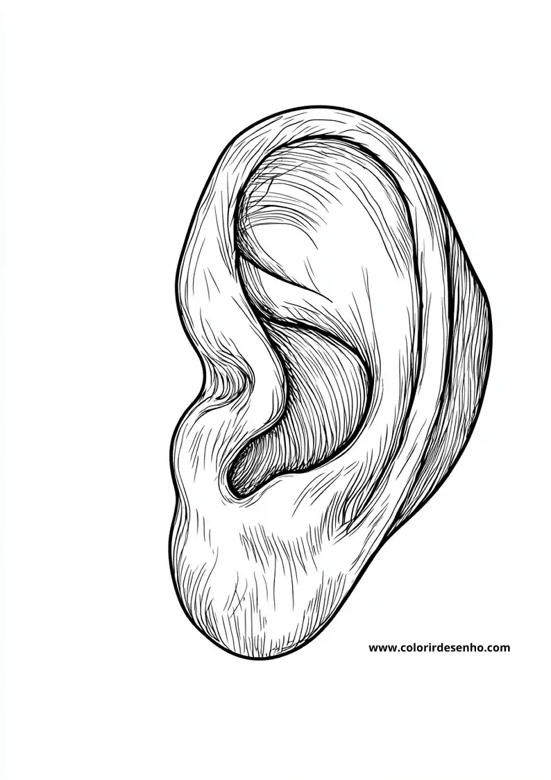 Ear Coloring Pages 2