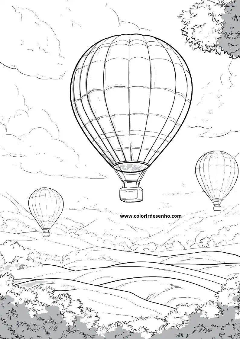 Educational Balloon Coloring Pages 1
