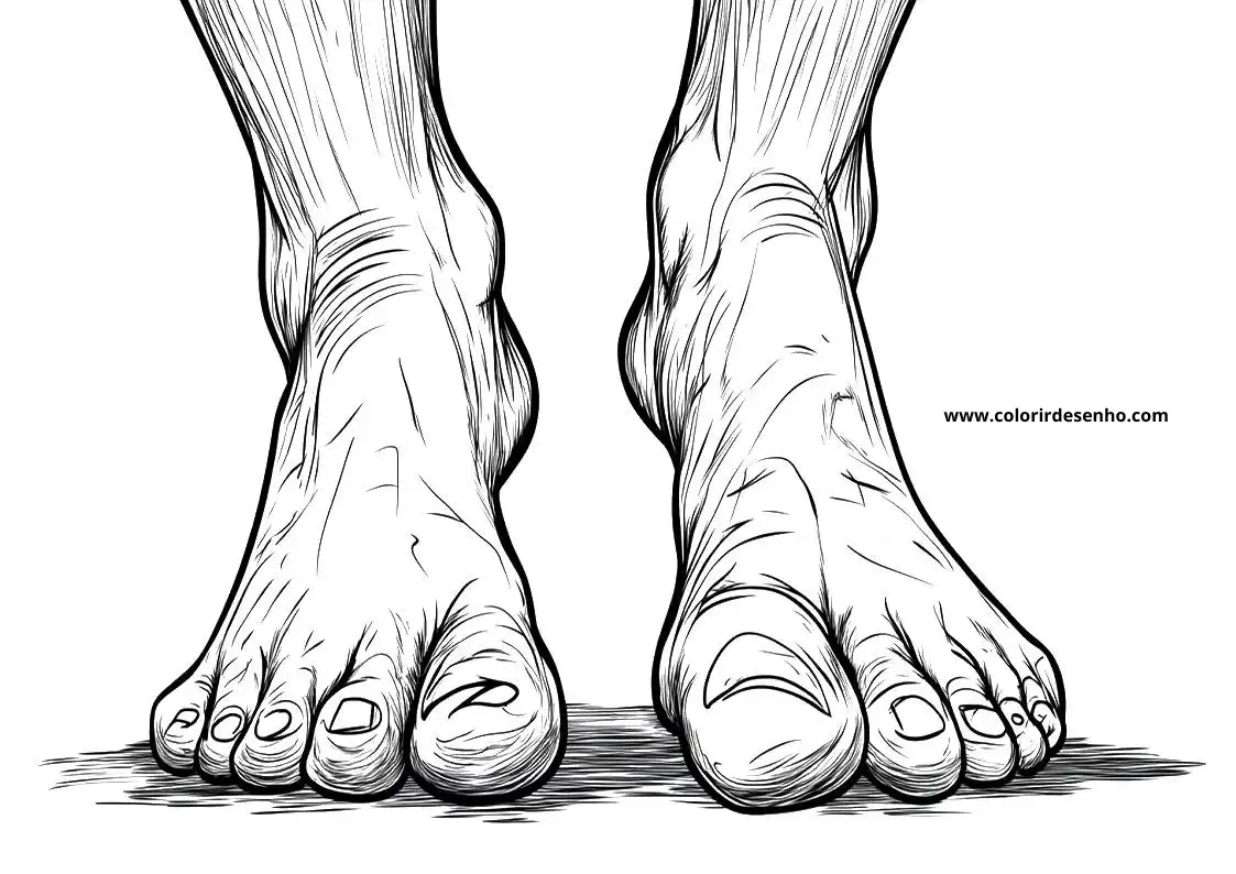 Feet Coloring Pages 5