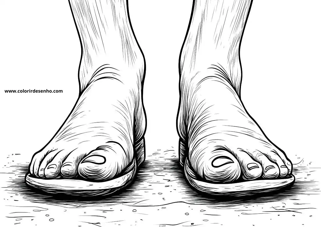 Feet Coloring Pages For Kids And Adults 6