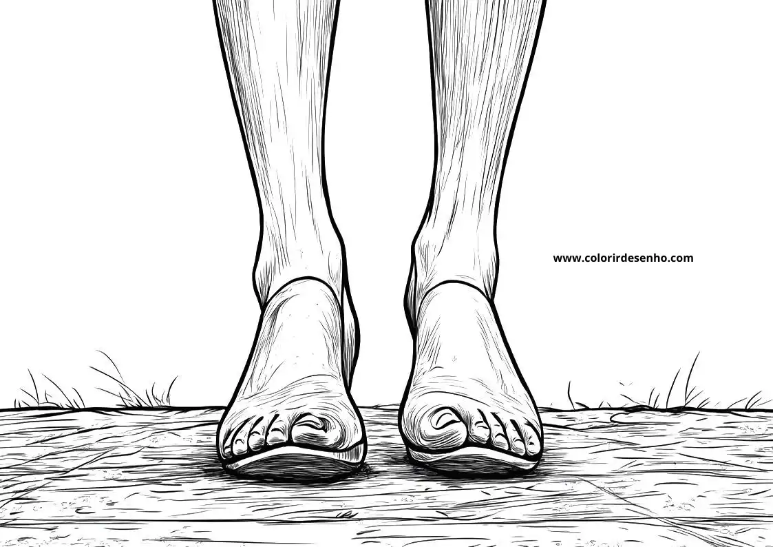 Feet Coloring Sheet 4