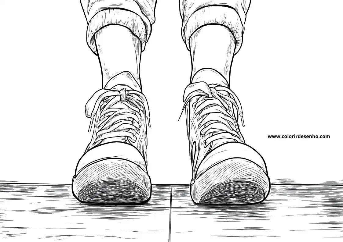 Feet Picture Coloring Pages 7