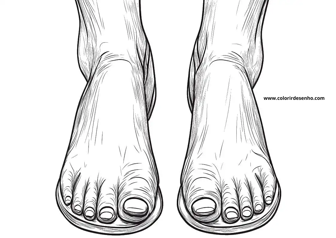 Feet Picture Coloring Pages 8