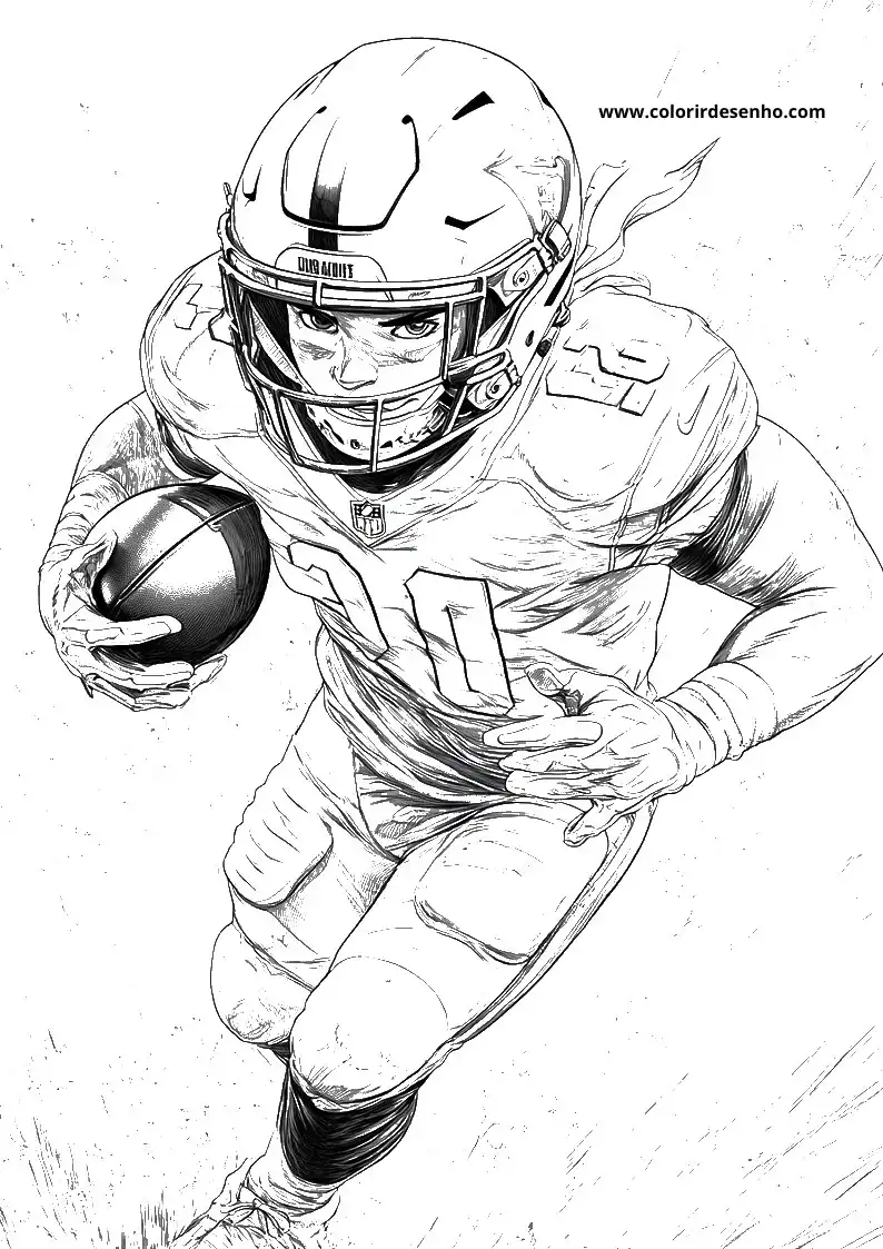 Football Coloring Page Outline 5