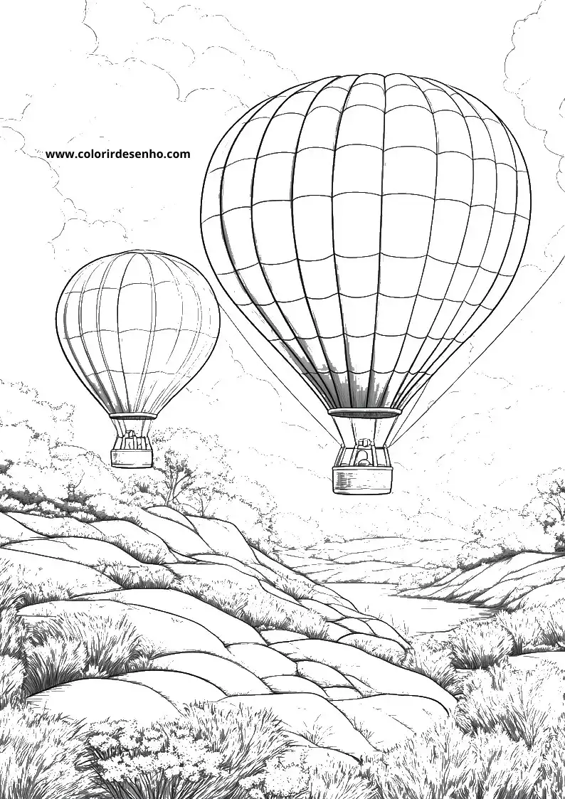 Free Balloon Coloring Pages Download 1