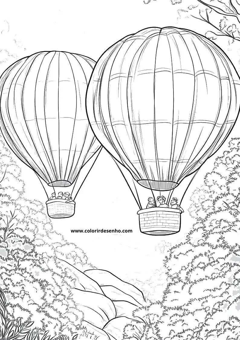 Free Balloon Coloring Pages Download 2