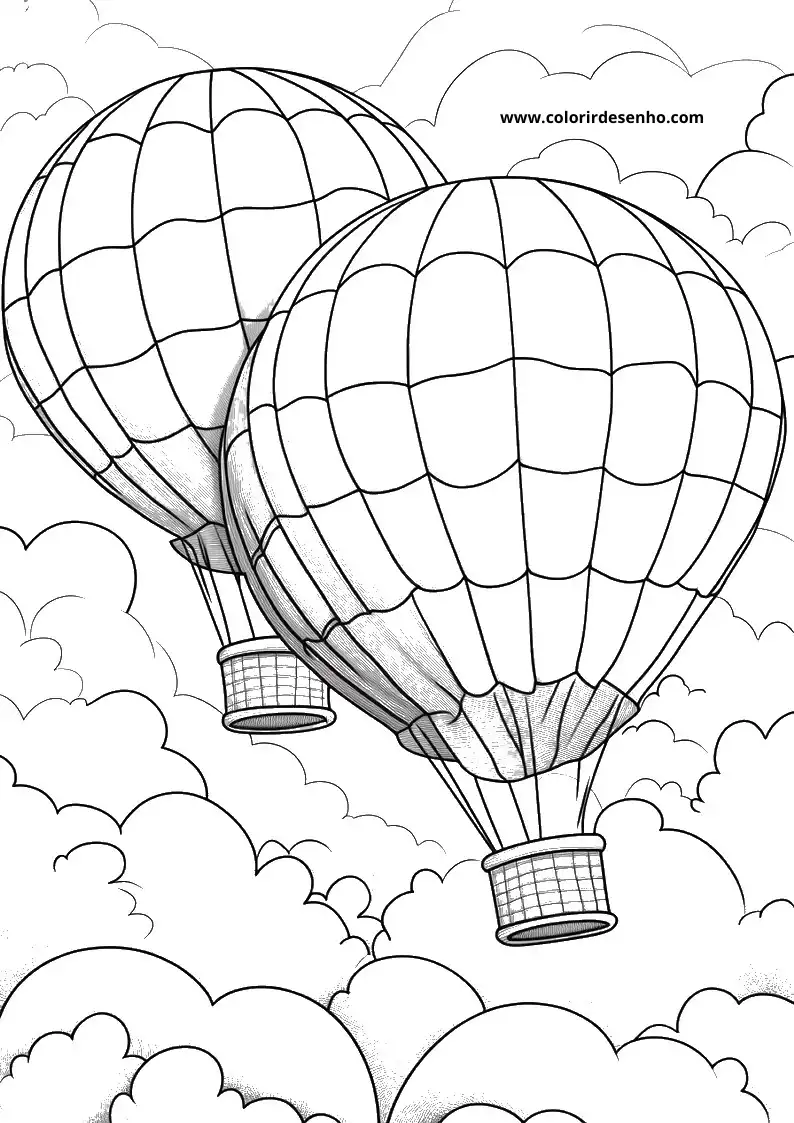 Free Balloon Coloring Pages Download 4
