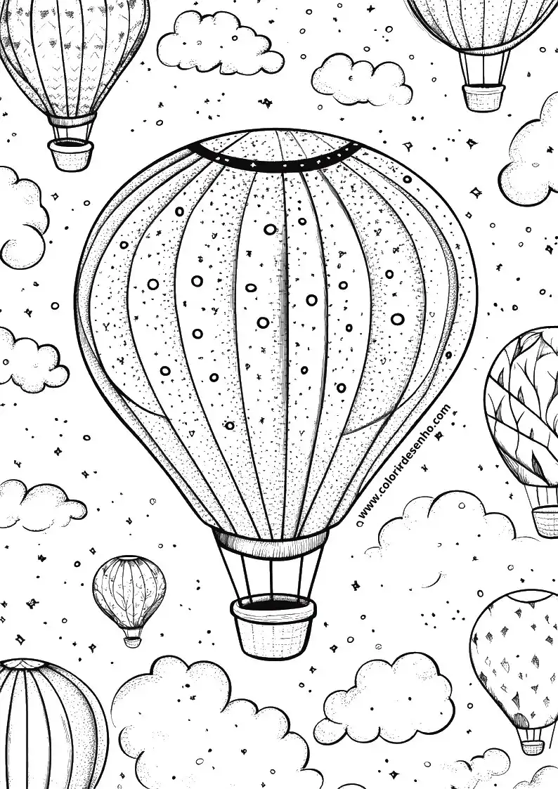 Free Printable Balloon Coloring Pages in PDF 13