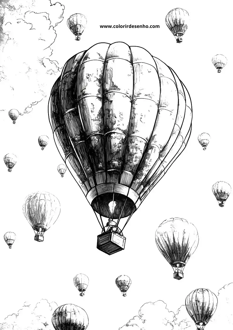 Free Printable Balloon Coloring Pages in PDF 14