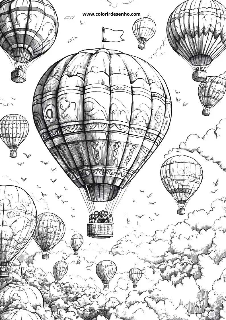 Free Printable Balloon Coloring Pages in PDF 16