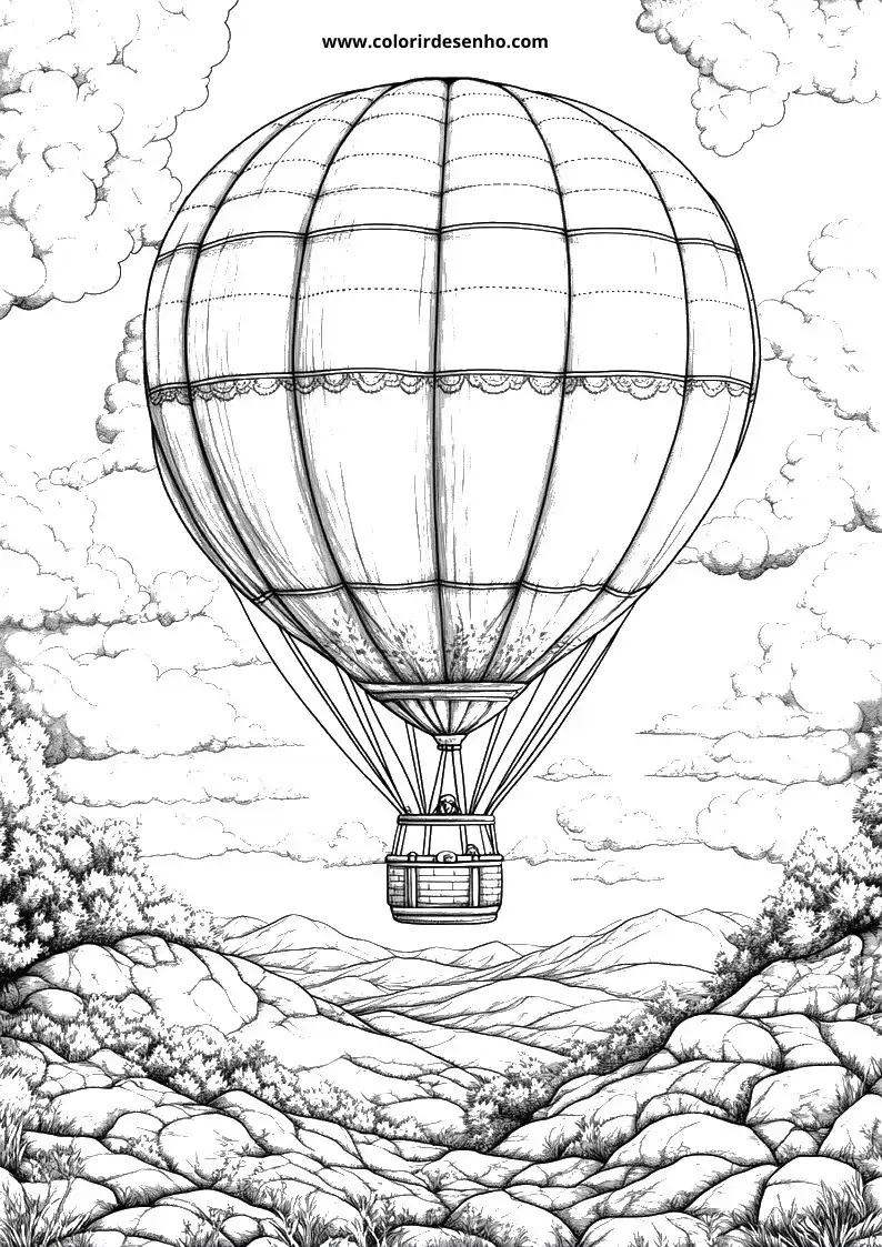 Free Printable Balloon Coloring Pages in PDF 17