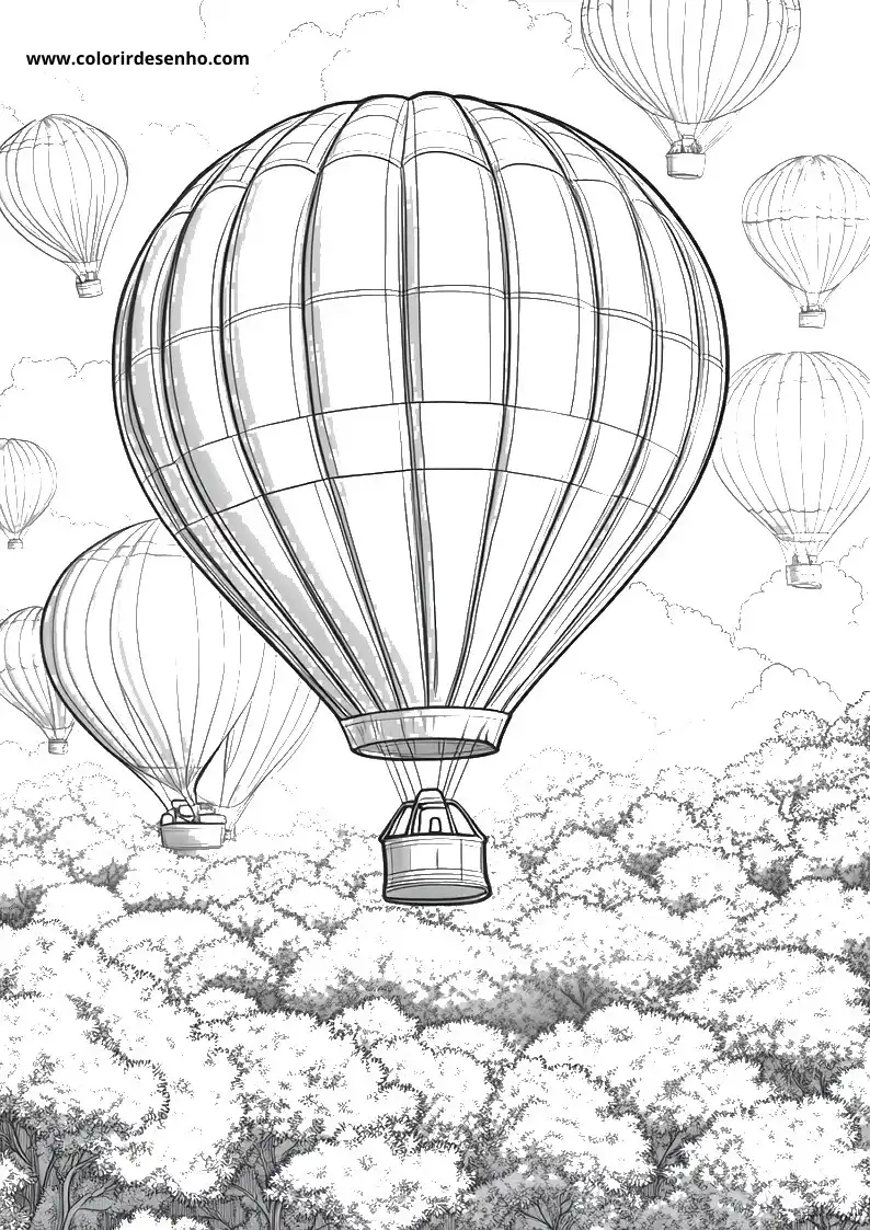 Free Printable Balloon Coloring Pages in PDF 2