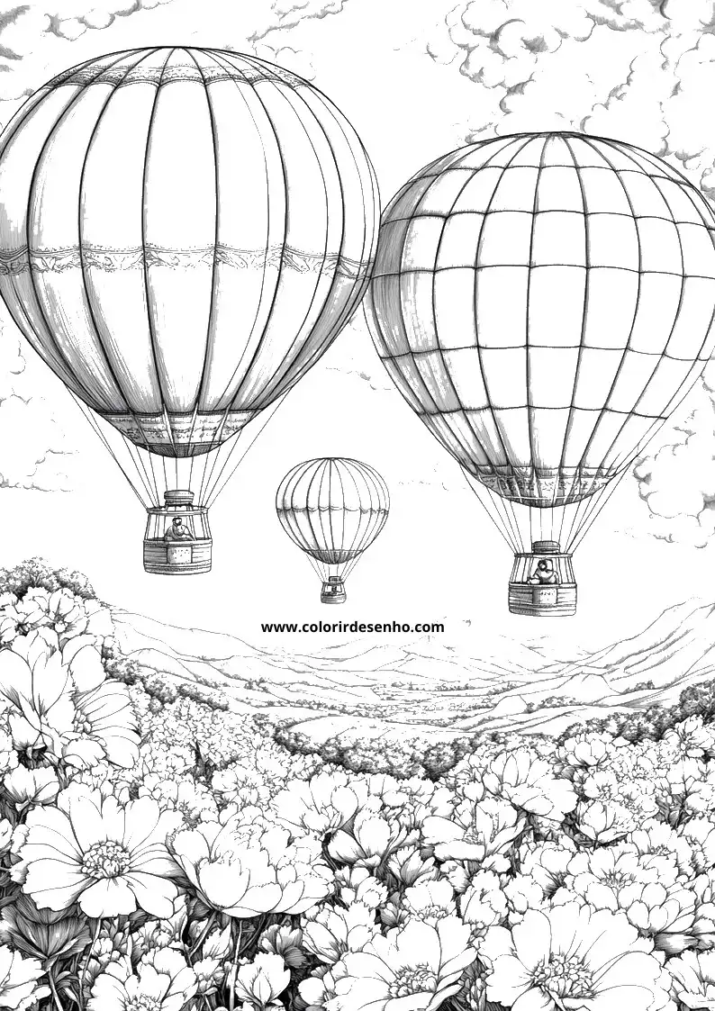 Free Printable Balloon Coloring Pages in PDF 3