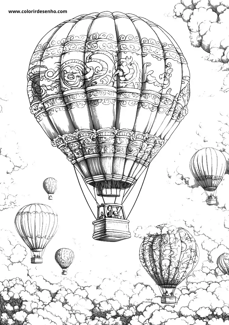 Free Printable Balloon Coloring Pages in PDF 5