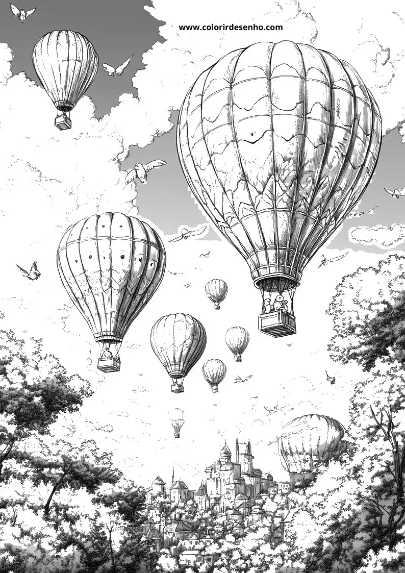 Free Printable Balloon Coloring Pages in PDF 6