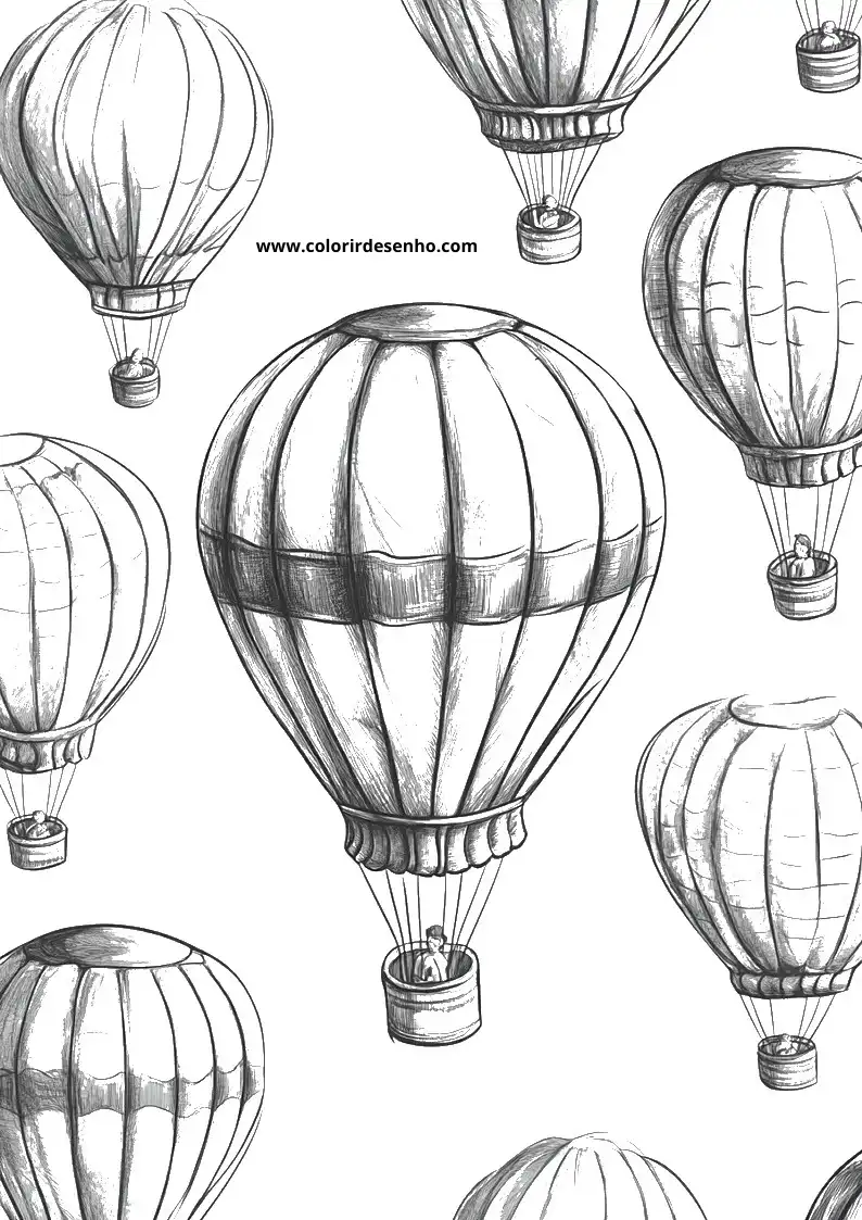 Free Printable Balloon Coloring Pages in PDF 7