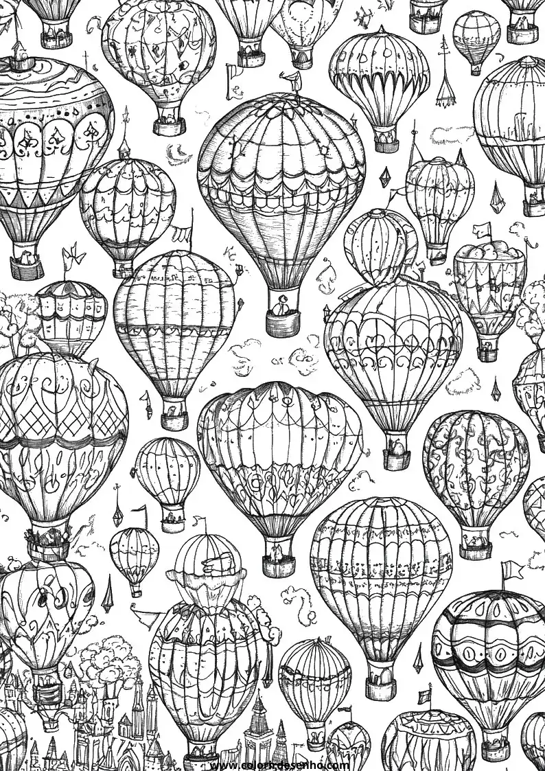 Free Printable Balloon Coloring Pages in PDF 8