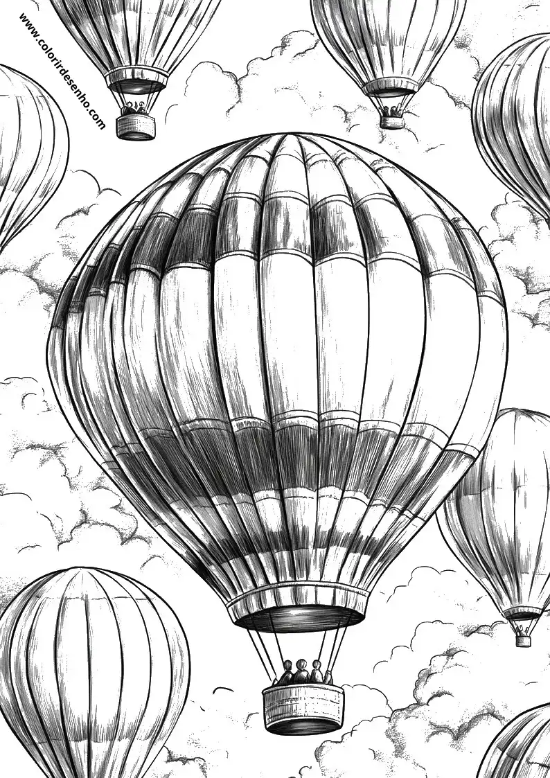 Free Printable Balloon Coloring Pages in PDF 9