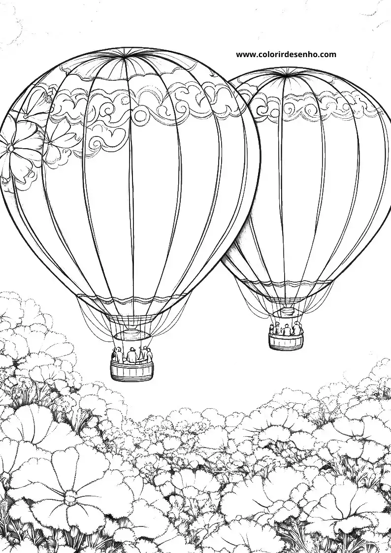 Free Printable Balloon Coloring Sheets 1