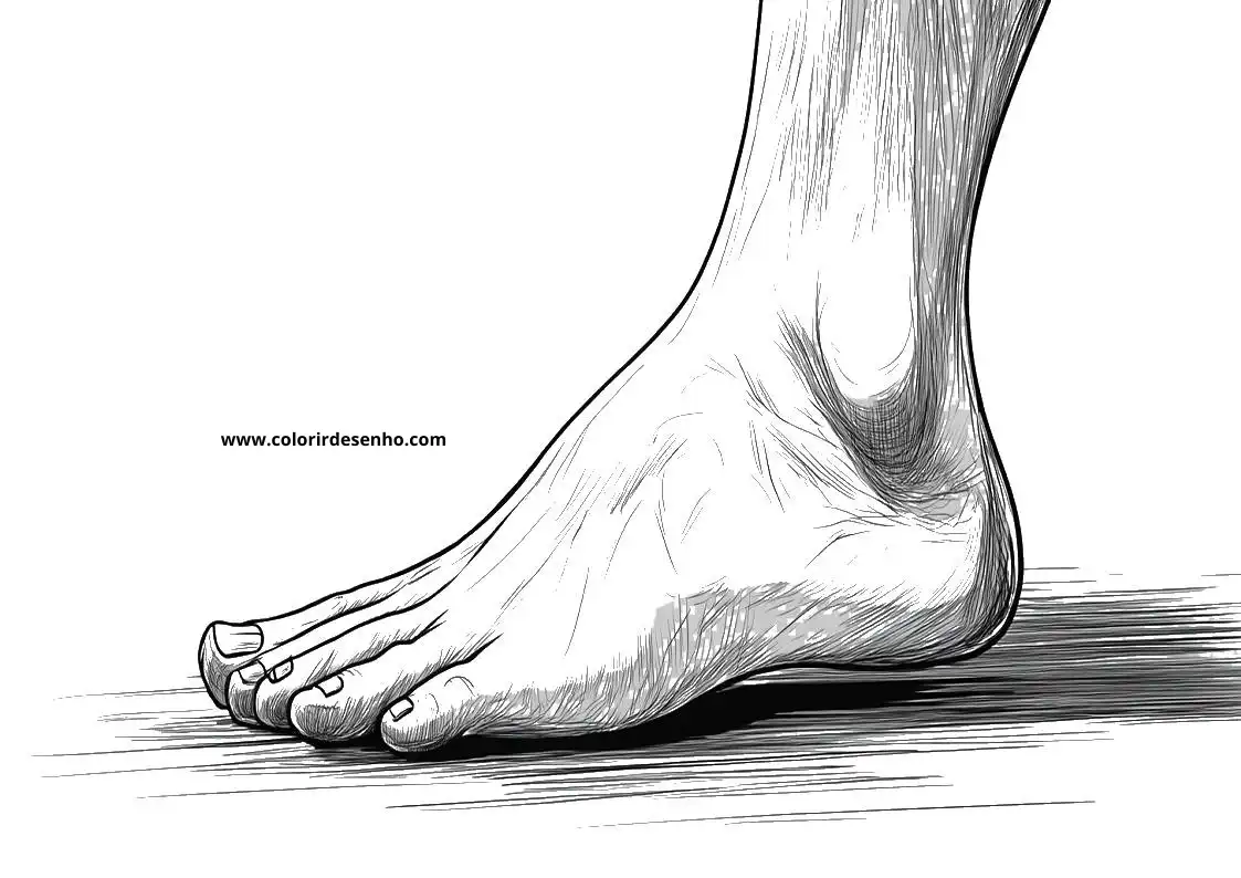 Free Printable Feet Coloring Pages in PDF 3