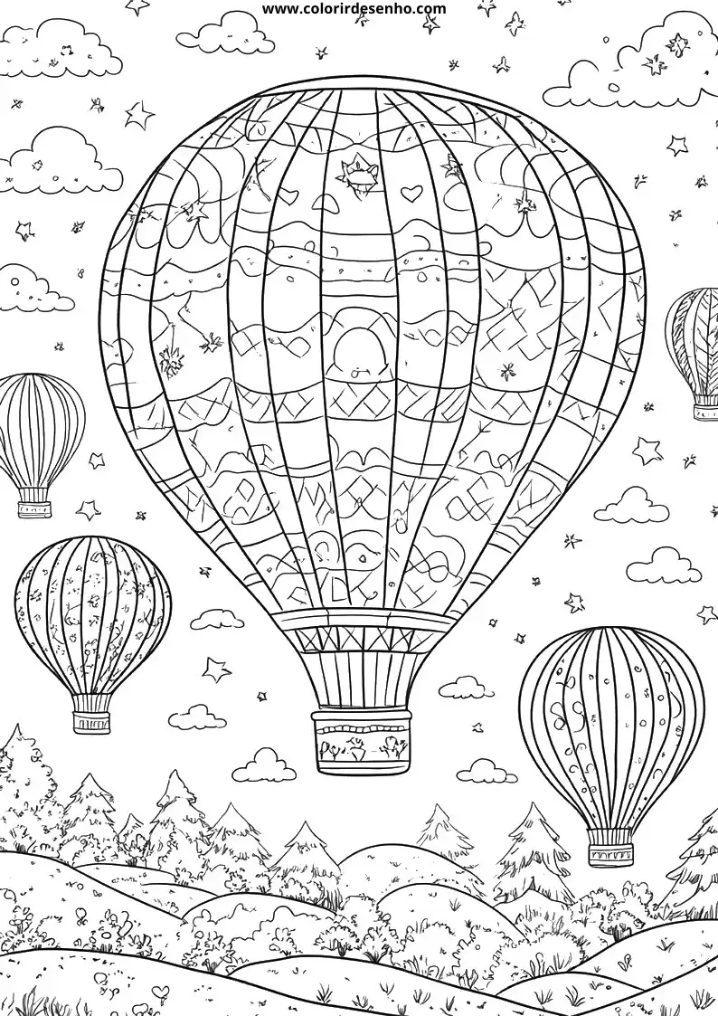 Printable Balloon Coloring Pages 9